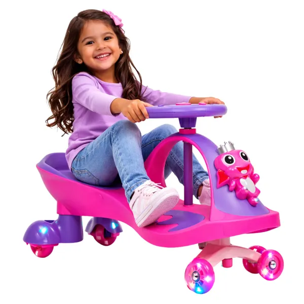 Carrinho de Rolimã Infantil Gira 360° Super Car Rodas LED Drift Suporta 100kg Menino Menina