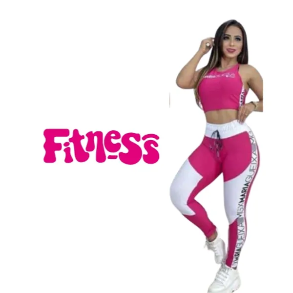 CONJUNTO FITNESS CALCA LEGGUING CINTURA ALTA E TOP SUPLEX CONJUNTO DE ACADEMIA TOP E CALCA FEMININO