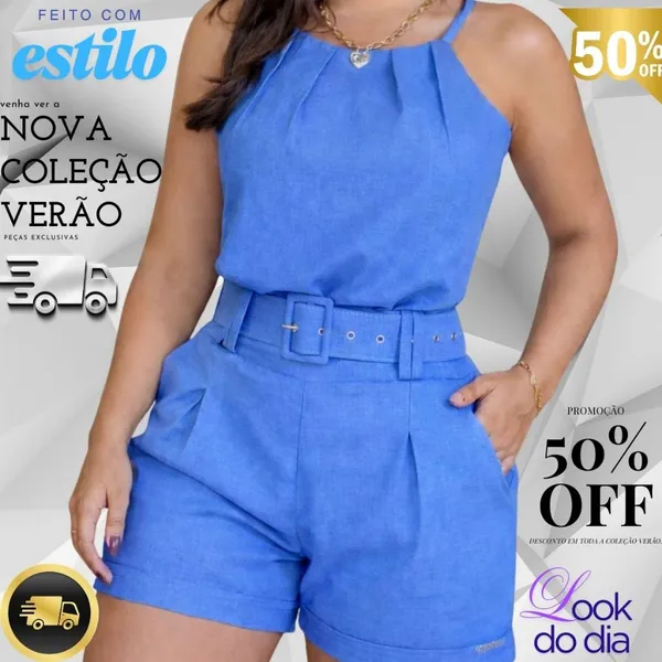 Conjunto Linhão Feminino Com Cinto Verão 2026