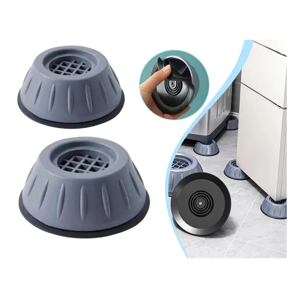 Kit com 4 Pés Para Máquina de lavar roupas Pezinho base Anti Ruido Anti vibração Amortecedor