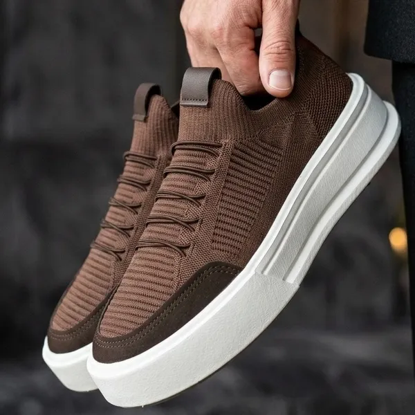 Tênis Sapatênis Masculino Knit Confortável e Respirável
