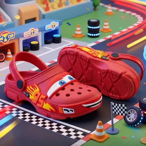 Babuche Carros Menino Infantil Divertido e com Solado Antiderrapante Kidstep