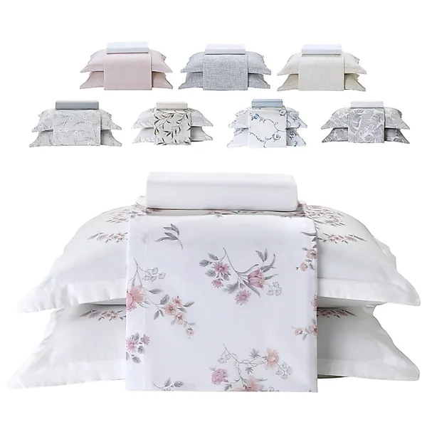 Jogo de Cama Queen 4 Peças Lençol com Elástico 100% Algodão Percal 180 Fios 158x198x35cm - Dohler