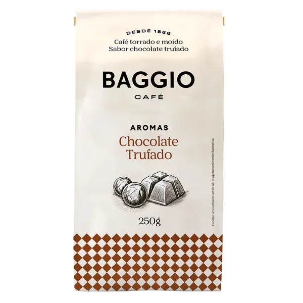 BAGGIO CAFÉ - CAFÉ TORRADO E MOÍDO AROMAS CHOCOLATE TRUFADO 250G