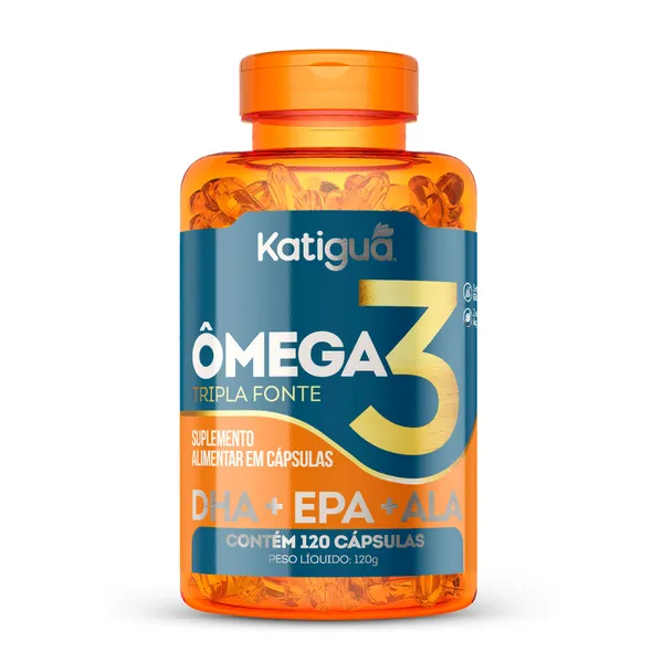ÔMEGA 3 Tripla Fonte 1000mg Katiguá *60 cápsulas* Óleo de Peixe 100% Puro Premium