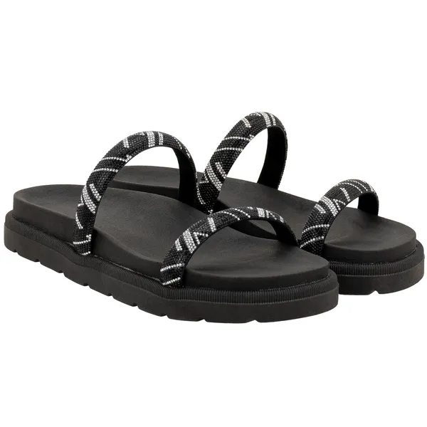 Sandálias feminina Papete Birken tiras de brilho Strass Luxo super confortável sandália elegante