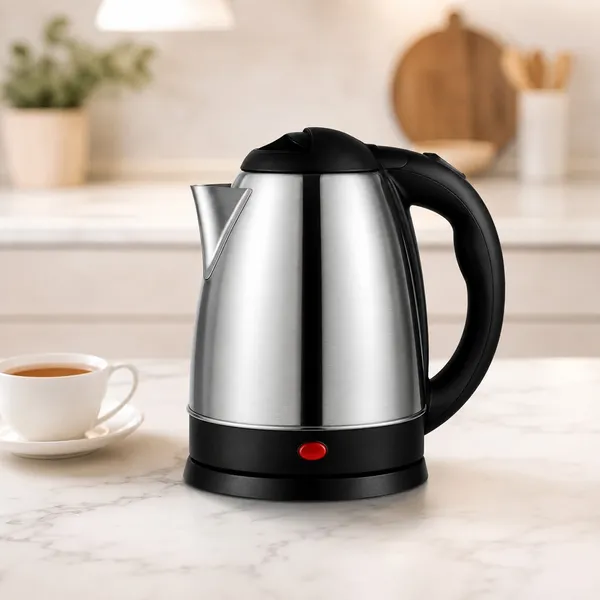 Chaleira Elétrica Inox 2 Litros 1500W – Automática para Café e Chá | Desligamento Automático