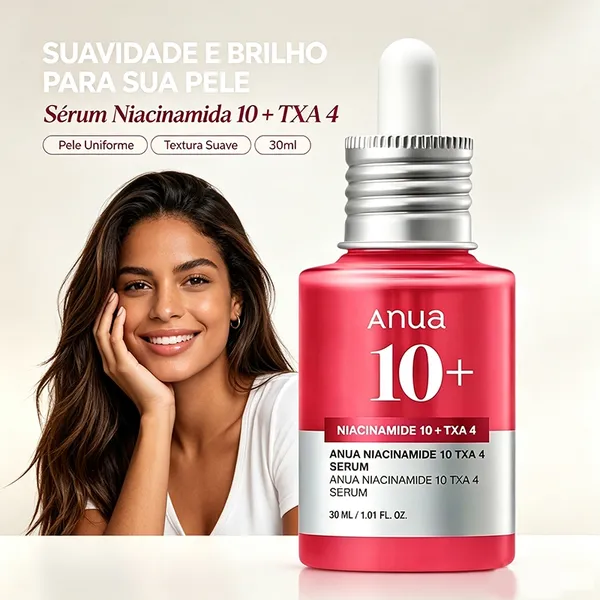 Soro ANUA Niacinamida 10 % + TXA 4-Clareia Acne E Melasma Manchas Unifie O Tom Da Pele 30ml