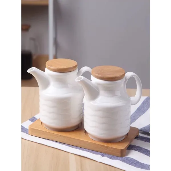 Kit Com 2 Peças Porta Mantemento em Cerâmica com bandeja