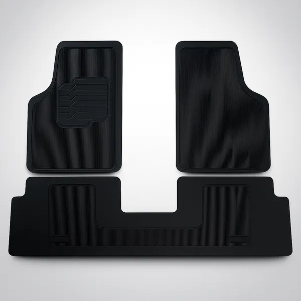 Tapete Borracha Automotivo Universal Para Carro Traseiro Inteiriço Jogo 3 Peças