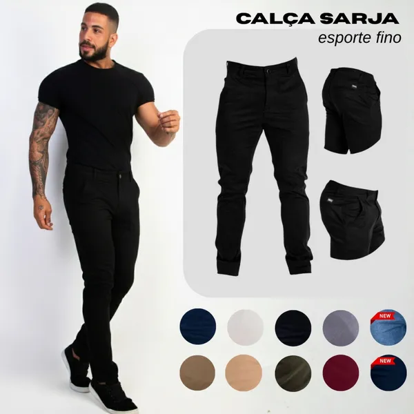 Calça Masculina Esporte Fino Estilo Social - Sport Fino