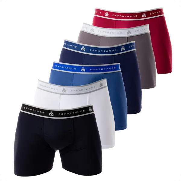 Kit 5 Cuecas Boxer  microfibra Masculino Adulto Homem Ciclismo Cueca De Qualidade Lisa