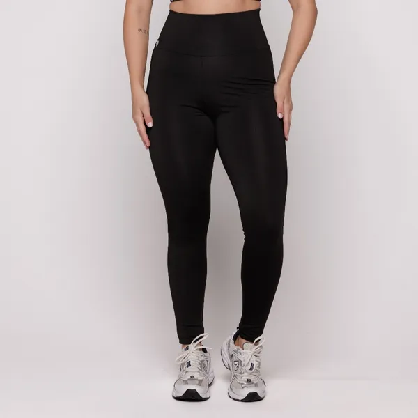 Calça Legging Academia Fitness Grace Preta FemininaTreino Forro Duplo AQN SPORT