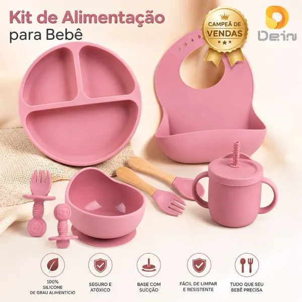 Kit de Alimentação Infantil em Silicone