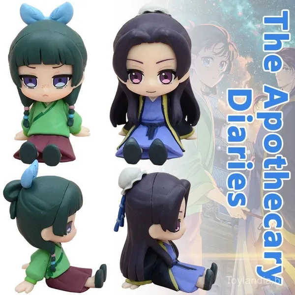 Versão Q The Apothecary Diaries Maomao Jinshi Mini Figura Anime Kawaii Brinquedos Decorativos para Mesa e Carro Presente