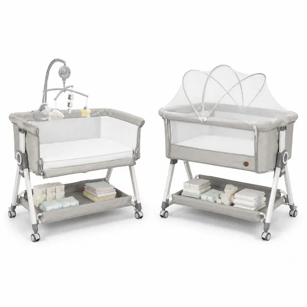 Berço Portátil Moises acopla na cama SleepGuard Cobed Ragaluma com modo Balanço e Moblie Musical