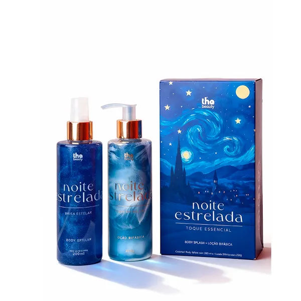 Kit Noite Estrelada ThaBeauty Body Splash + Hidratante 200ml Fragrância Floral Frutal Sofisticada