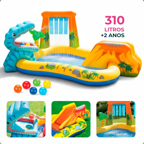 Piscina Playground Centro De Diversões Dinossauro Intex 310 LITROS