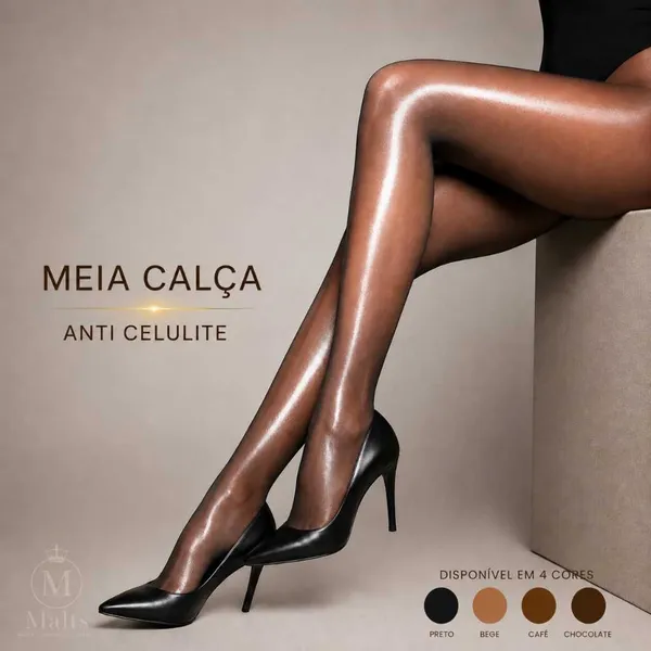 Meia Calça Fina Anticelulite 7D fio 70 - Alta Elasticidade, Conforto e Modelagem Perfeita