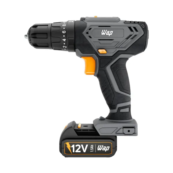 WAP Parafusadeira E Furadeira De Impacto WAP WF 12K4.2 12V 10mm 3/8” 18 Níveis de Torque 22000 BPM Maleta Acessórios