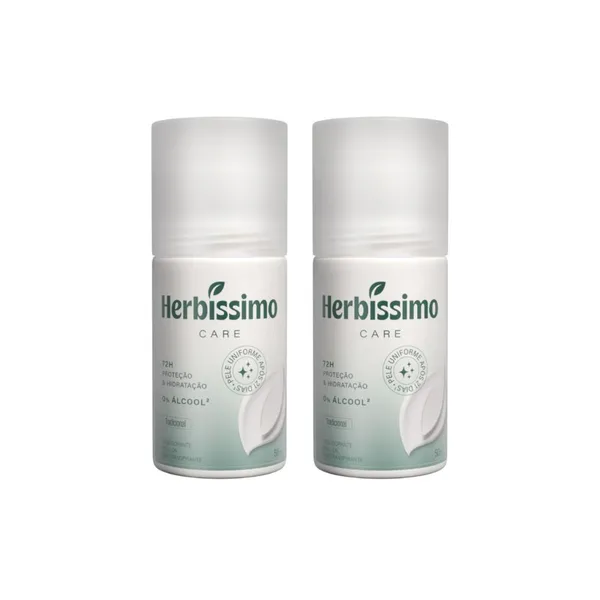 Kit Desodorante Roll-On Antitranspirante Herbíssimo Care Tradicional 50ml (2 unidades)
