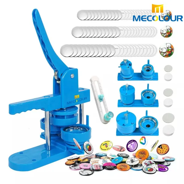 3 Kit Conjunto de Máquina de Crachá Deslizante Máquina De Button, Botão, Broche, Crachá 32/44/58mm 50 Boton Mecolour