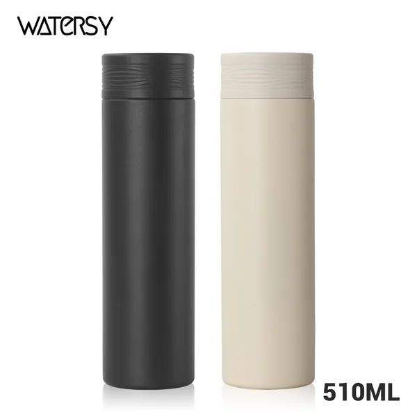 WATERSY Garrafa Térmica Minimalista 500ml Aço Inoxidável, Ideal para Academia e Trabalho