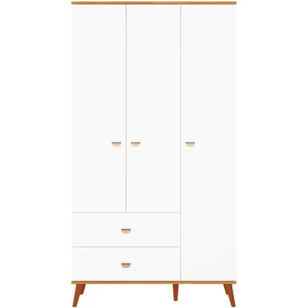 Guarda Roupa Infantil Bartira Ternura com 3 Portas 2 Gavetas e 5 Nichos