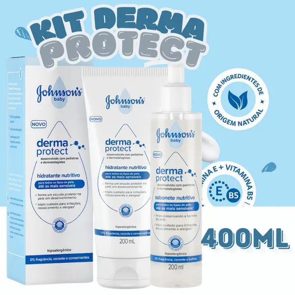 Kit Johnson's Derma Protect  Loção Nutritivo 200ml + Sabonete Liquido 200ml