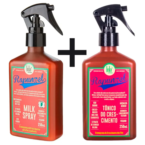 KIT LOLA TONICO RAPUNZEL E MILK RAPUNZEL LEAVE IN (2 PRODUTOS)