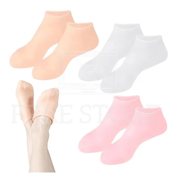Meias De Silicone Para O Cuidado Dos Pés Gel Hidratante AntiRachaduras Removedor De Pele Morta