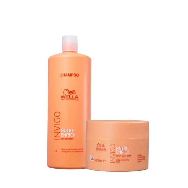 Kit Nutri-Enrich Shampoo ​1L e Máscara 150ml - Wella