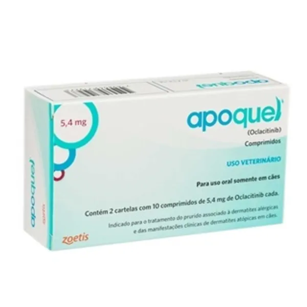 Apoquel 5,4mg Zoetis para Cães – Alívio eficaz da coceira e dermatites alérgicas