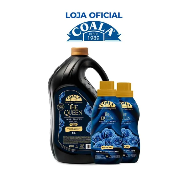 KIT COALA LAUNDRY 1 LAVA ROUPAS 5L + 2 AMACIANTES - THE QUEEN