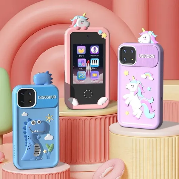 Celular Infantil Educativo com Tela Touch, Câmera, Jogos, Música e Vídeos Jogos Música Vídeos Touch Brinquedo Educativo