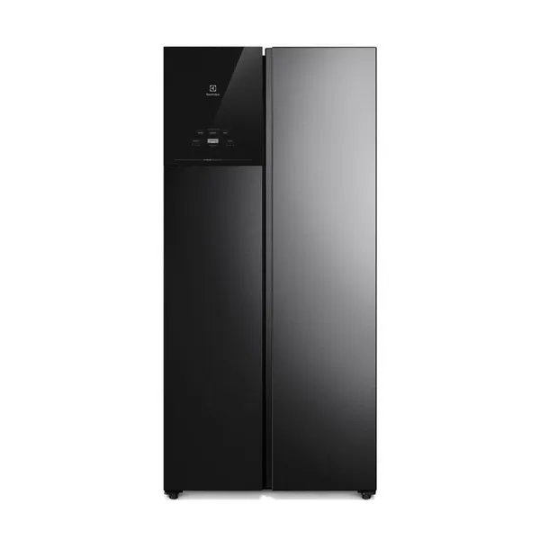 Geladeira Electrolux Frost Free Inverter 431L AutoSense Bivolt Side by Side Black Inox Look (ES40B)