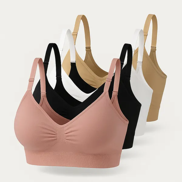 Kit 4 Top Sutiã Com Alça E Fecho Ajustável Leve e liso confortável top com bojo top feminino