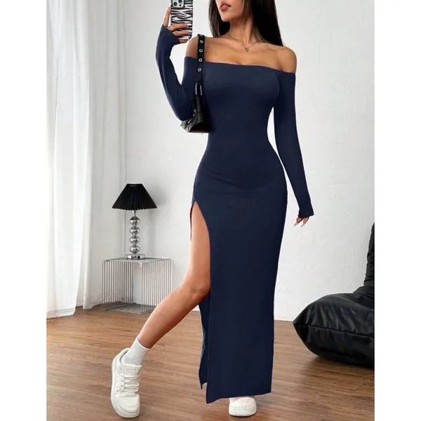 Vestido Longo Com fenda Lateral Tomara que Caia Ombro a Ombro Elegância Conforto