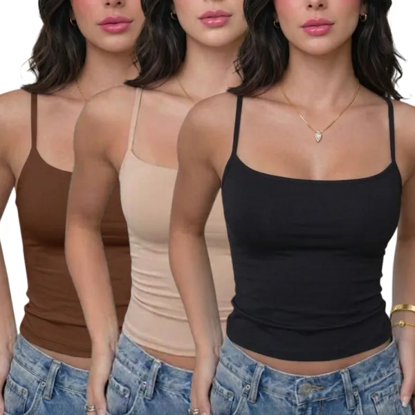 kit com 2 ou 3 Blusinha de Alcinha Feminina Básica Suplex Justa Moda Verão  que sustenta sem sutiã e modela o corpo