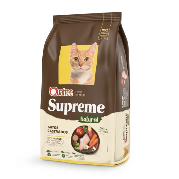 Ração Gatos Adultos Castrados Quatree Supreme Frango 10kg