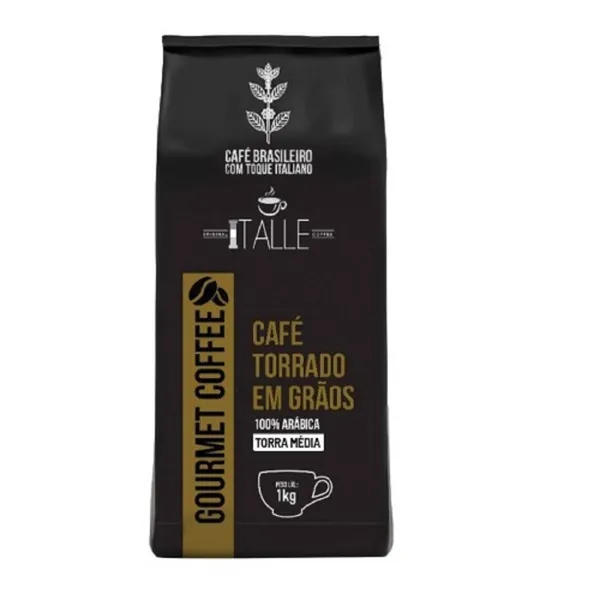 Cafe Graos  Torra Média  Gourmet Café Italle 1kg