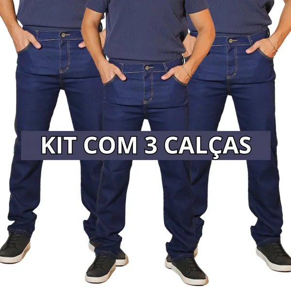 Kit 3 Calças Jeans Masculina Para Trabalho/Passeio