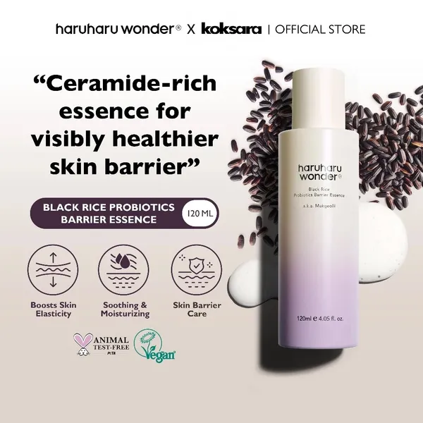Haruharu Wonder Black Rice Probiotics Barrier Essence 120ml, 30ml
