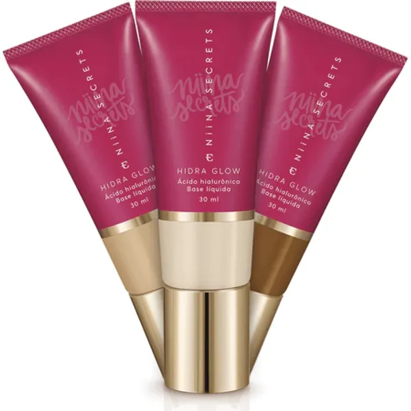 Base Hidra Glow Niina Secrets 30ml Eudora - Várias Cores Disponíveis