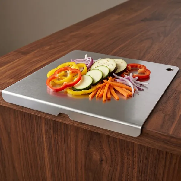 Tábua De Inox 30x26 Para Mesa Aço Inox 304 Com Dobra Ecosul