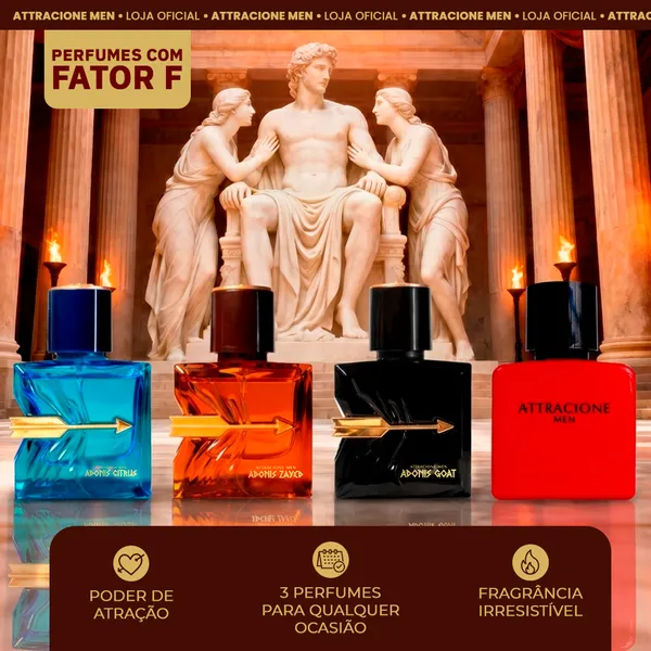 Perfume Attracione Men Kit Adonis e Attracione Men - LANÇAMENTO