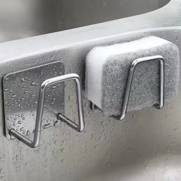 Aço inoxidável Suporte Porta Esponja para bucha de pia Prateleira de cozinha