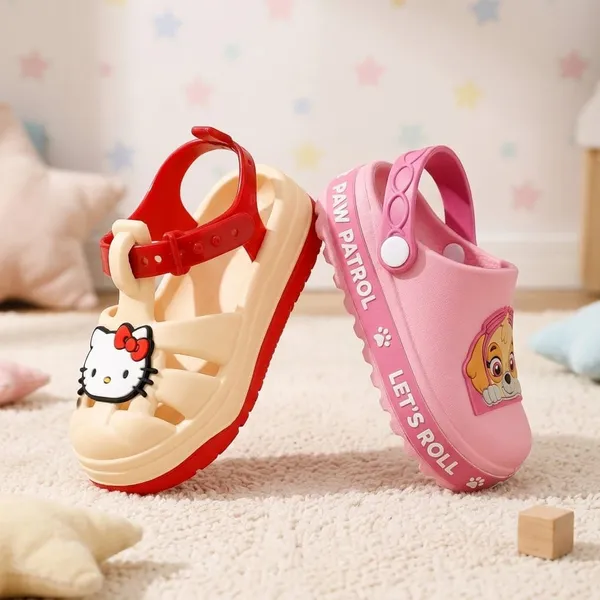 Kit 2 Pares Sandália Infantil Papete Menina Casual Leve Lançamento