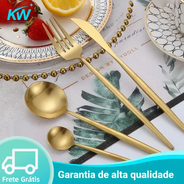 24/48 PEÇAS JOGO TALHERES INOX SLIM FAQUEIRO EM AÇO PARA COZINHA UTENSÍLIOS DOMÉSTICOS