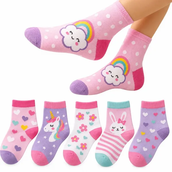 Kit Pares de Meias Infantil Menina Bebê Recém Nascidos